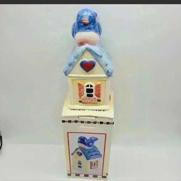 Vintage 1993 Susan Winget Bird House Salt & Pepper Shaker Brand New - Picture 1 of 12